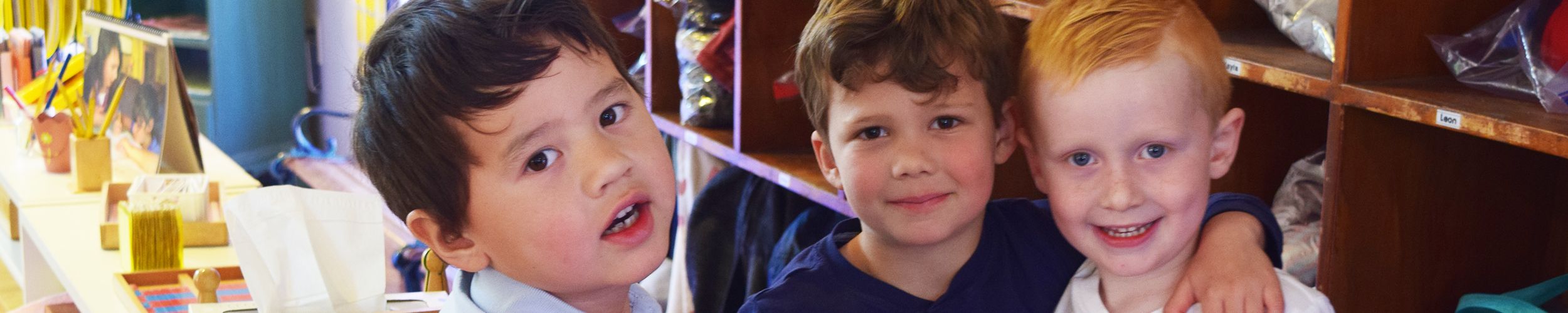 Kids smiling